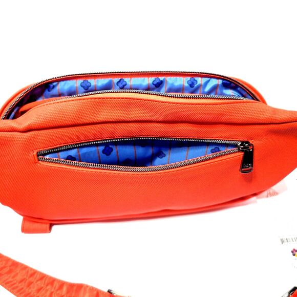 Lug Hitch Belt Bag Papaya Vegan Leather Crossbody Strap Extender RFID Card Slot - Picture 9 of 9